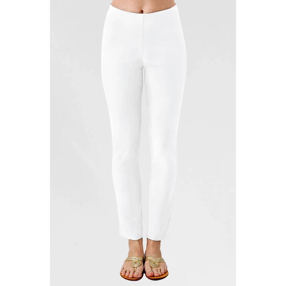 NEW GRETCHEN SCOTT gripeless pull on solid pants in white